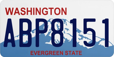WA license plate ABP8151