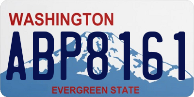 WA license plate ABP8161