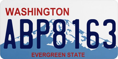 WA license plate ABP8163