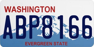 WA license plate ABP8166
