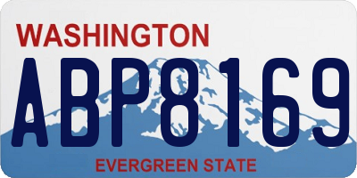 WA license plate ABP8169