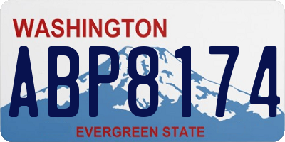 WA license plate ABP8174