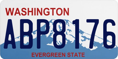 WA license plate ABP8176