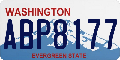 WA license plate ABP8177