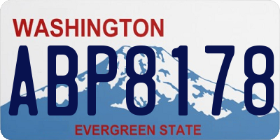 WA license plate ABP8178