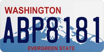 WA license plate ABP8181
