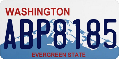 WA license plate ABP8185