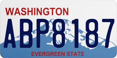 WA license plate ABP8187
