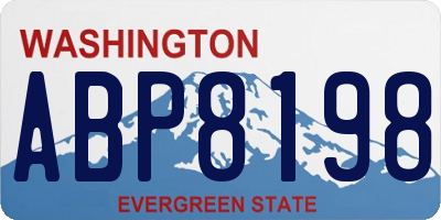 WA license plate ABP8198