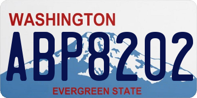 WA license plate ABP8202