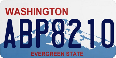 WA license plate ABP8210