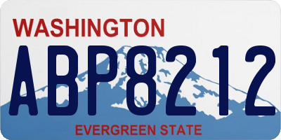 WA license plate ABP8212