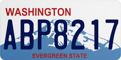 WA license plate ABP8217