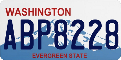 WA license plate ABP8228