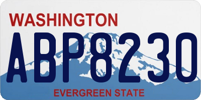 WA license plate ABP8230