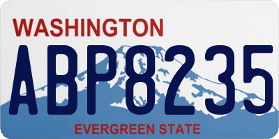 WA license plate ABP8235