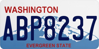 WA license plate ABP8237