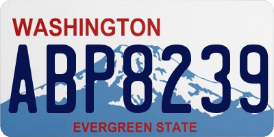 WA license plate ABP8239
