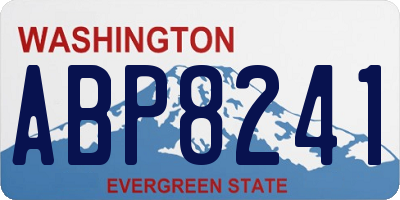 WA license plate ABP8241