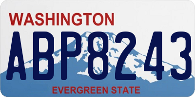 WA license plate ABP8243