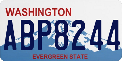 WA license plate ABP8244