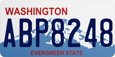 WA license plate ABP8248