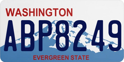WA license plate ABP8249