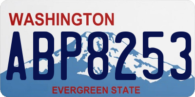 WA license plate ABP8253
