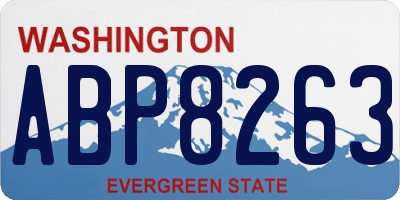 WA license plate ABP8263