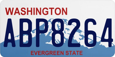 WA license plate ABP8264