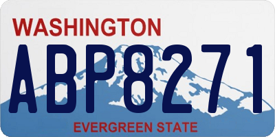 WA license plate ABP8271