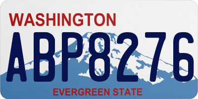 WA license plate ABP8276