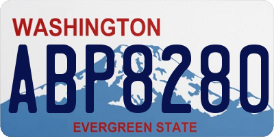 WA license plate ABP8280
