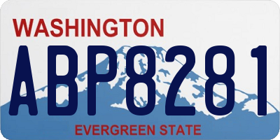 WA license plate ABP8281
