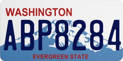 WA license plate ABP8284