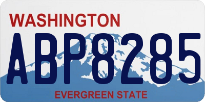 WA license plate ABP8285