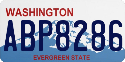WA license plate ABP8286