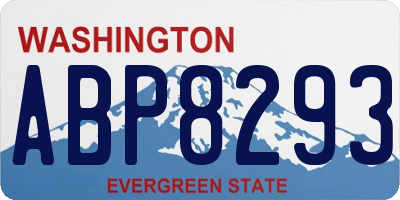 WA license plate ABP8293