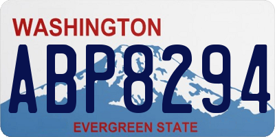 WA license plate ABP8294