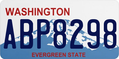 WA license plate ABP8298
