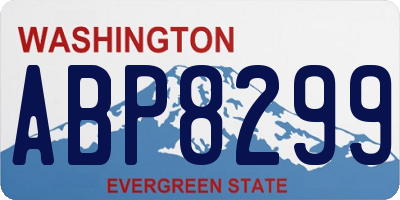 WA license plate ABP8299