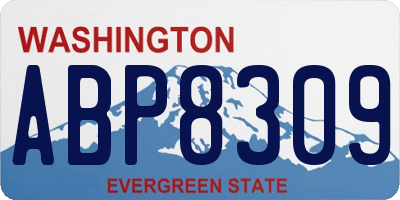 WA license plate ABP8309