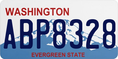 WA license plate ABP8328
