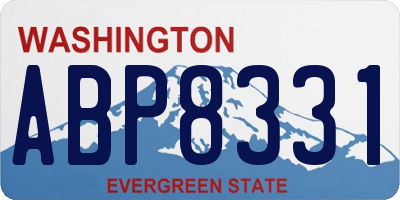 WA license plate ABP8331