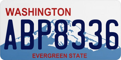WA license plate ABP8336