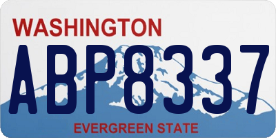 WA license plate ABP8337