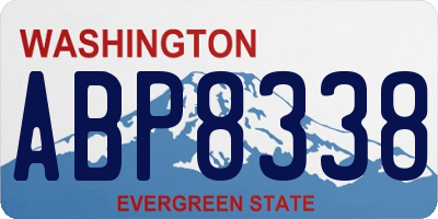 WA license plate ABP8338