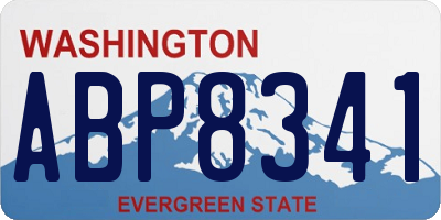 WA license plate ABP8341