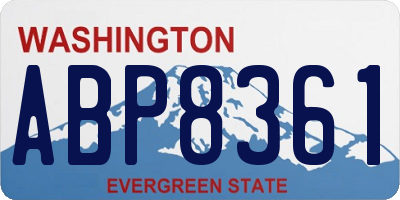 WA license plate ABP8361