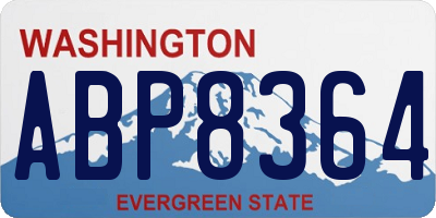 WA license plate ABP8364